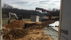 Septic tank being installed