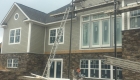 Siding being installed