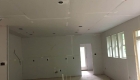 Drywall is hung