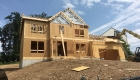 Roof trusses set framing continues