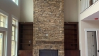 Fireplace built in and stone work