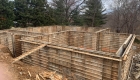 Wall panels set ready to pour foundation