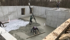 Concrete slabs being poured