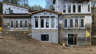 Stucco work in process on exterior
