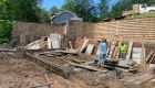 Foundation panels being set