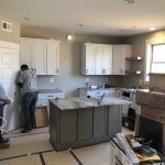 Kitchen and countertops installed