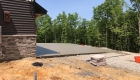 Driveway pad poured