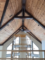Ceiling and beams completed