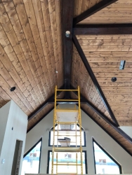 Ceiling and beams completed