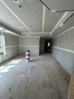 Drywall hung