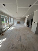 Drywall hung