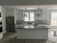 Flooring, Countertops and lighting installed