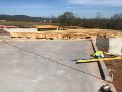 Slabs poured
